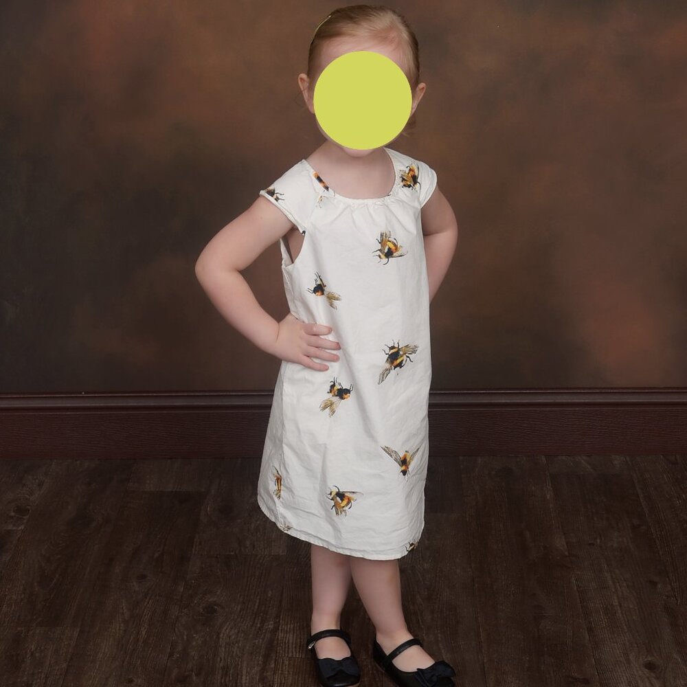 White Queen Bee Dress for Girls, XS, Victoria Beckham for Target